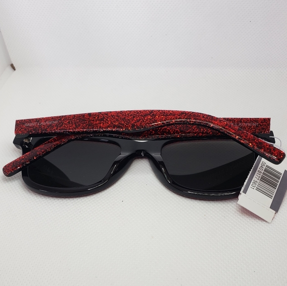 Yves Saint Laurent París Red Gritter Sunglasses - Picture 12 of 12